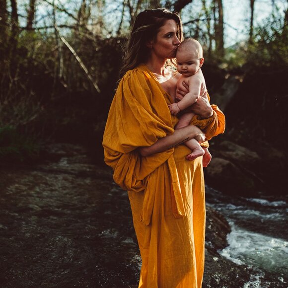 Jen's Pirate Booty Gossamer Maxi Dress Gold - Picture 2 of 3